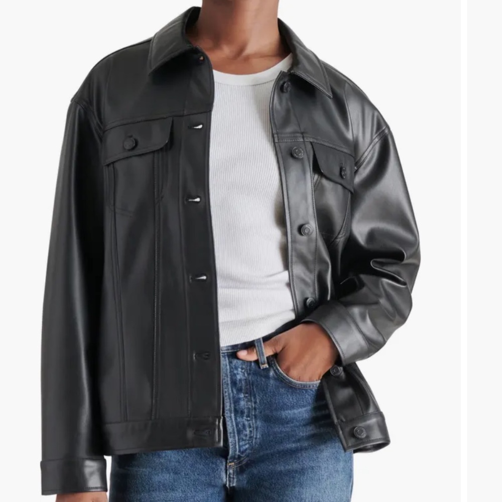 Steve Madden Black Faux Leather Jacket